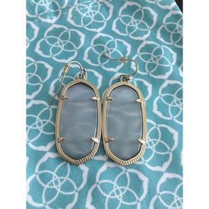Kendra Scott Elle slate Gold earrings